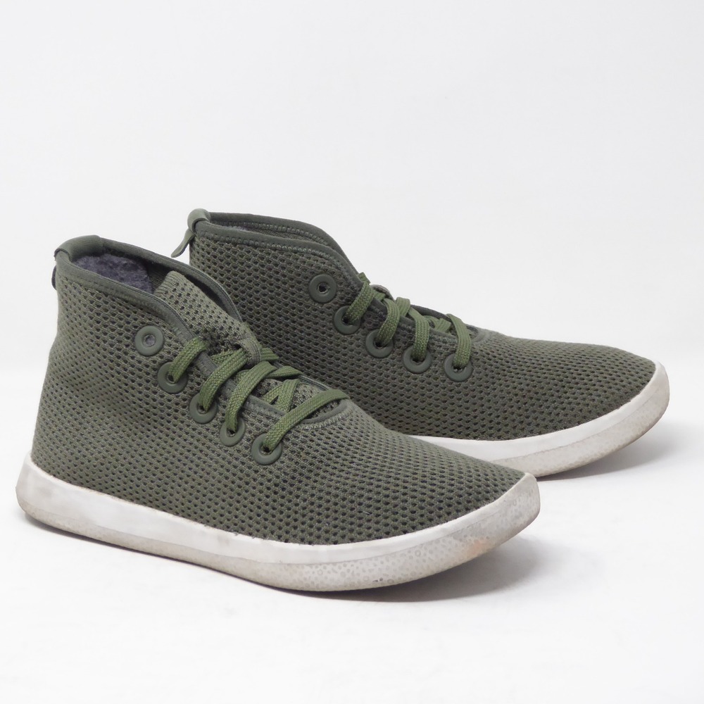 Allbirds TT Tree Toppers Womens Size 6 Olive Green High Top Lace Up Sneakers